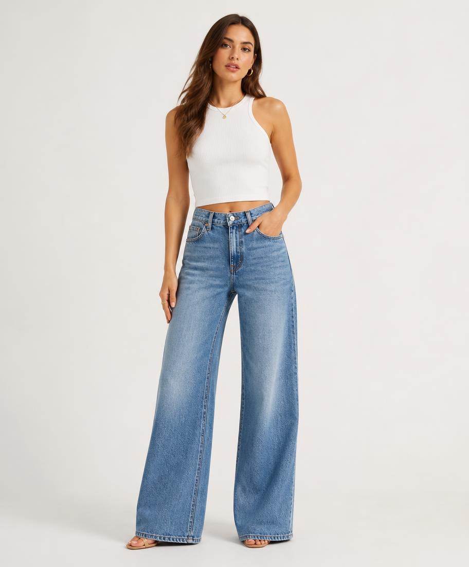 Calça Jeans Wide Leg